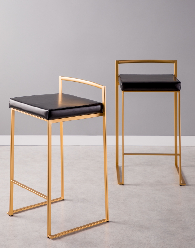 Sora VI Black Counter Height Stool, Set of 3 - Thumbnail - Image 3