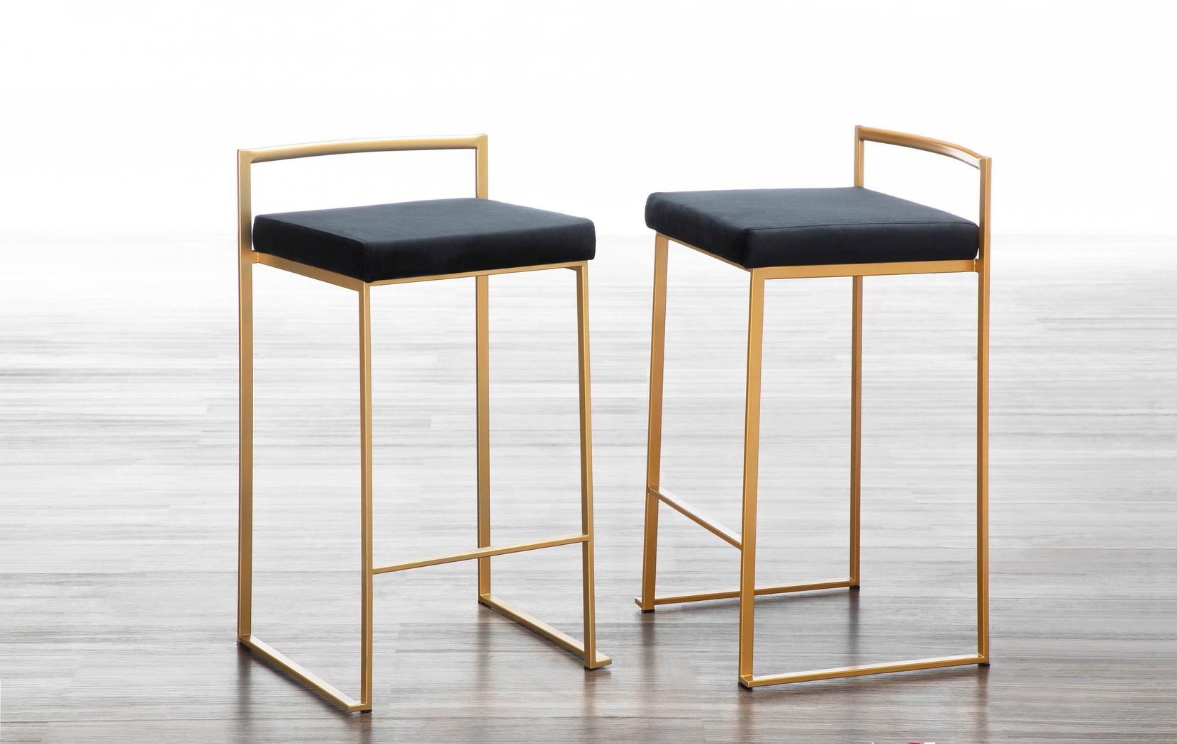 Sora VII Black Counter Height Stool, Set of 3 - Thumbnail - Image 3