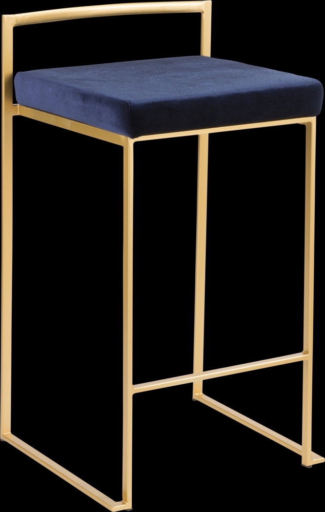 Sora VII Blue Counter Height Stool, Set of 3 - Thumbnail - Image 7