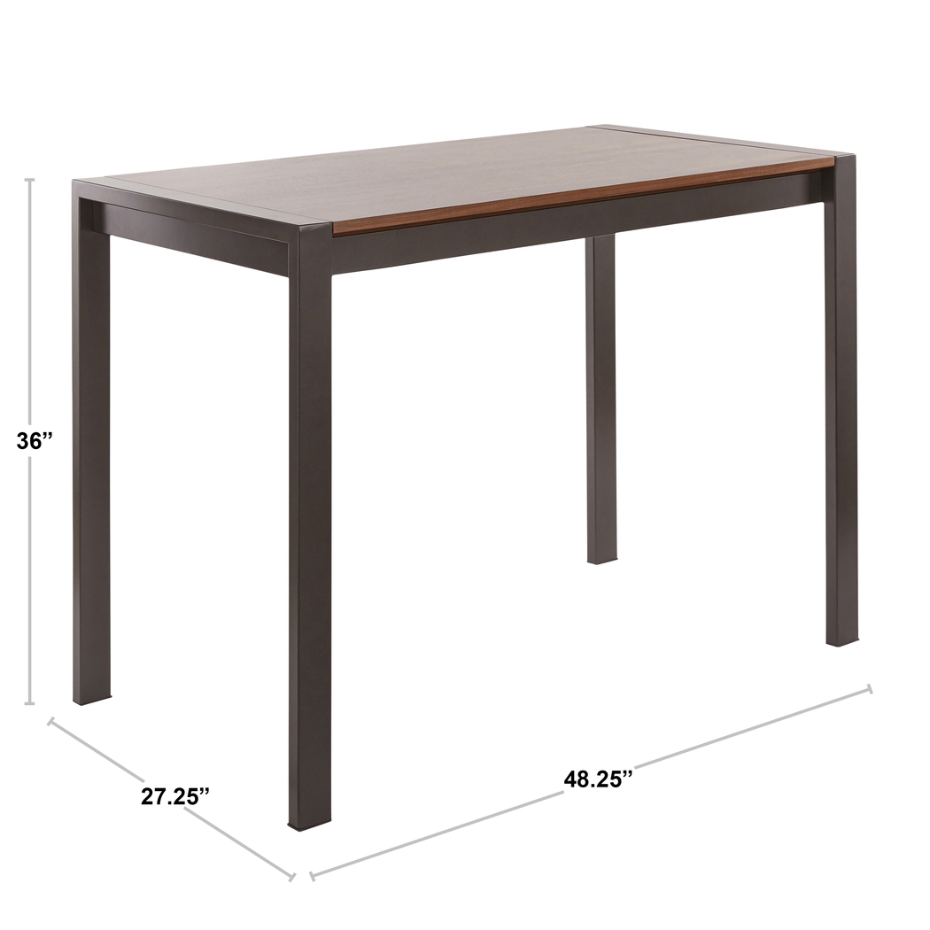 Sora Walnut Counter Height Dining Table - Thumbnail - Image 2