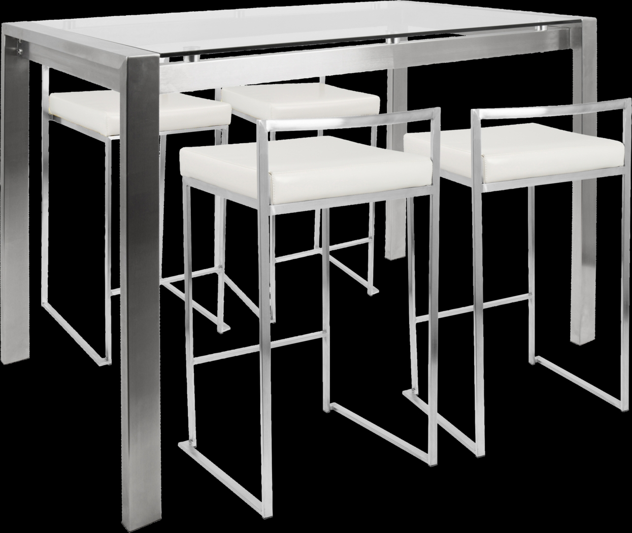 Sora White Counter Table Set - Thumbnail - Image 1
