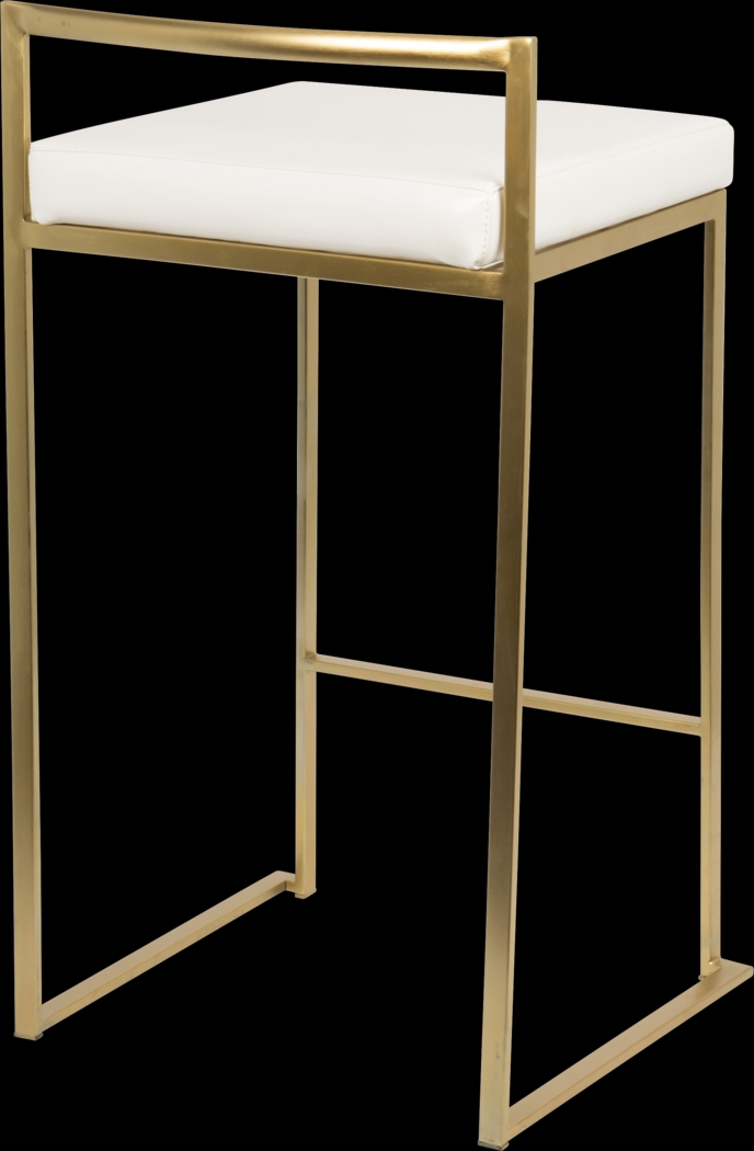 Sora White Gold UltraHyde Counter Height Stool (Set of 2) - Thumbnail - Image 2