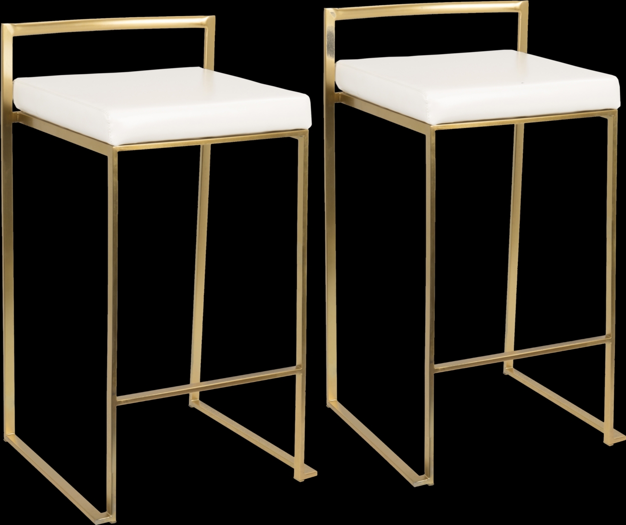 Sora White Gold UltraHyde Counter Height Stool (Set of 2) - Thumbnail - Image 1