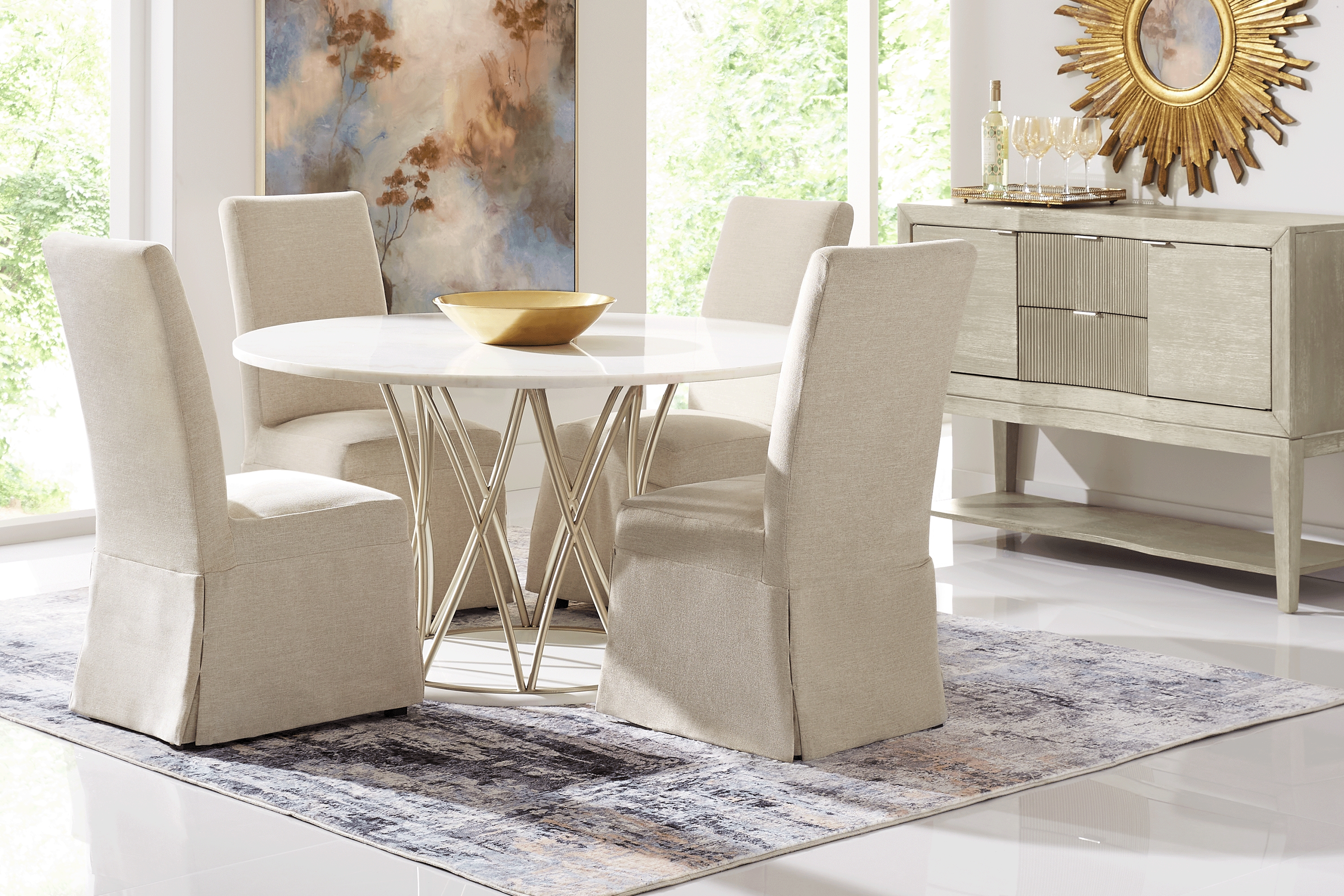 Soraya Street White Dining Table - Thumbnail - Image 2