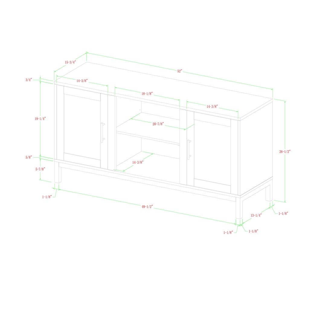 Sorrell Black 52 in. Console - Thumbnail - Image 6
