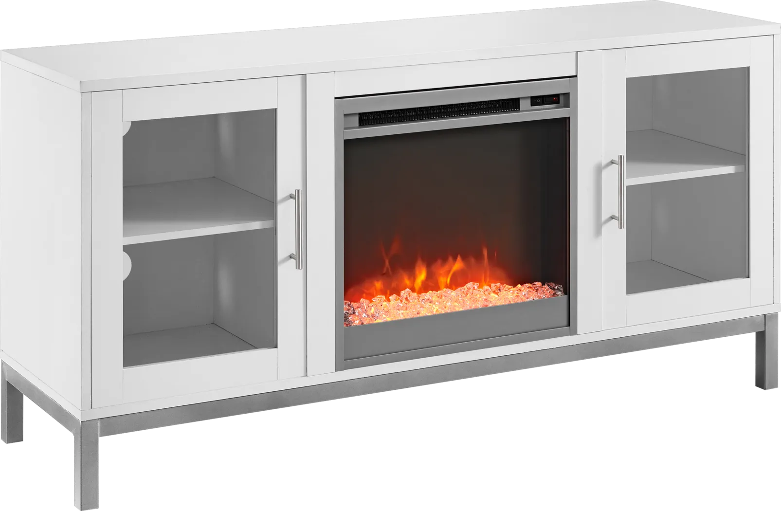 Sorrell White 52 in. Console with Electric Fireplace - Thumbnail - Image 2