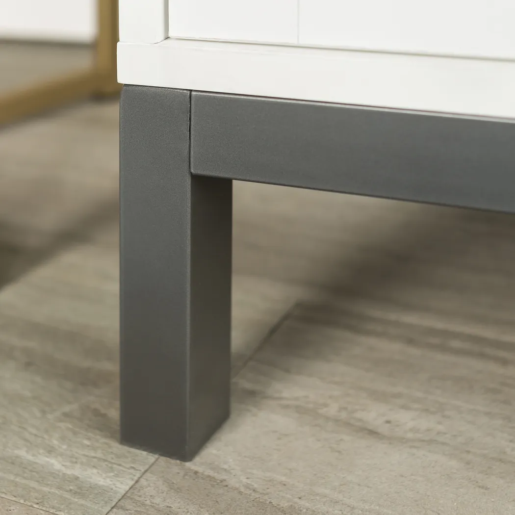 Sorrell White 52 in. Console with Electric Fireplace - Thumbnail - Image 4