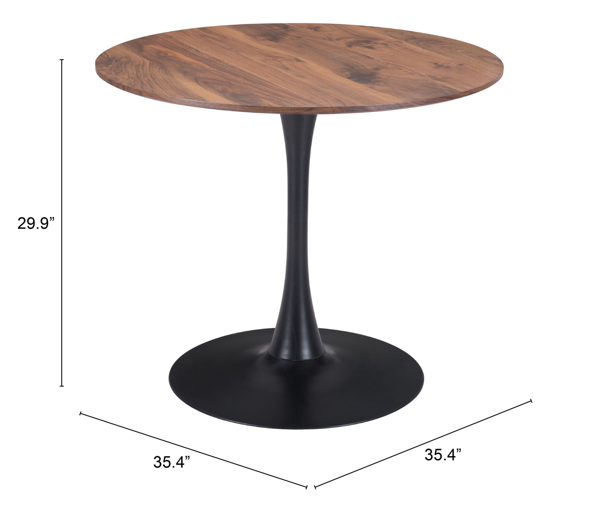 Sosie Brown Round Dining Table - Thumbnail - Image 6