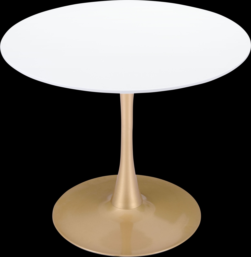 Sosie Gold Round Dining Table - Thumbnail - Image 2