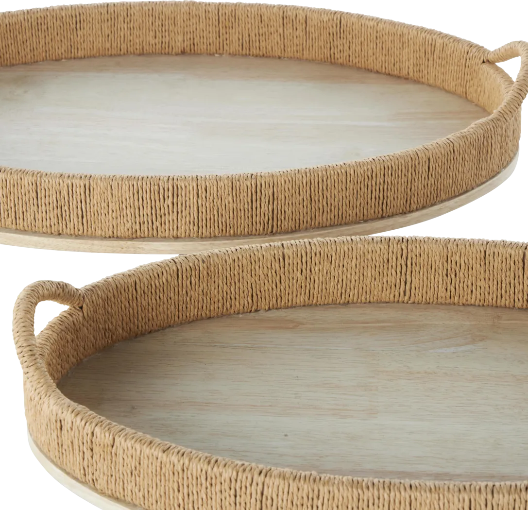 Sothea Brown Tray, Set of 2 - Thumbnail - Image 3