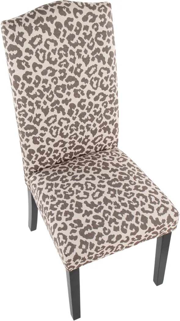 Sothel Beige Leopard Dining Chair - Thumbnail - Image 5