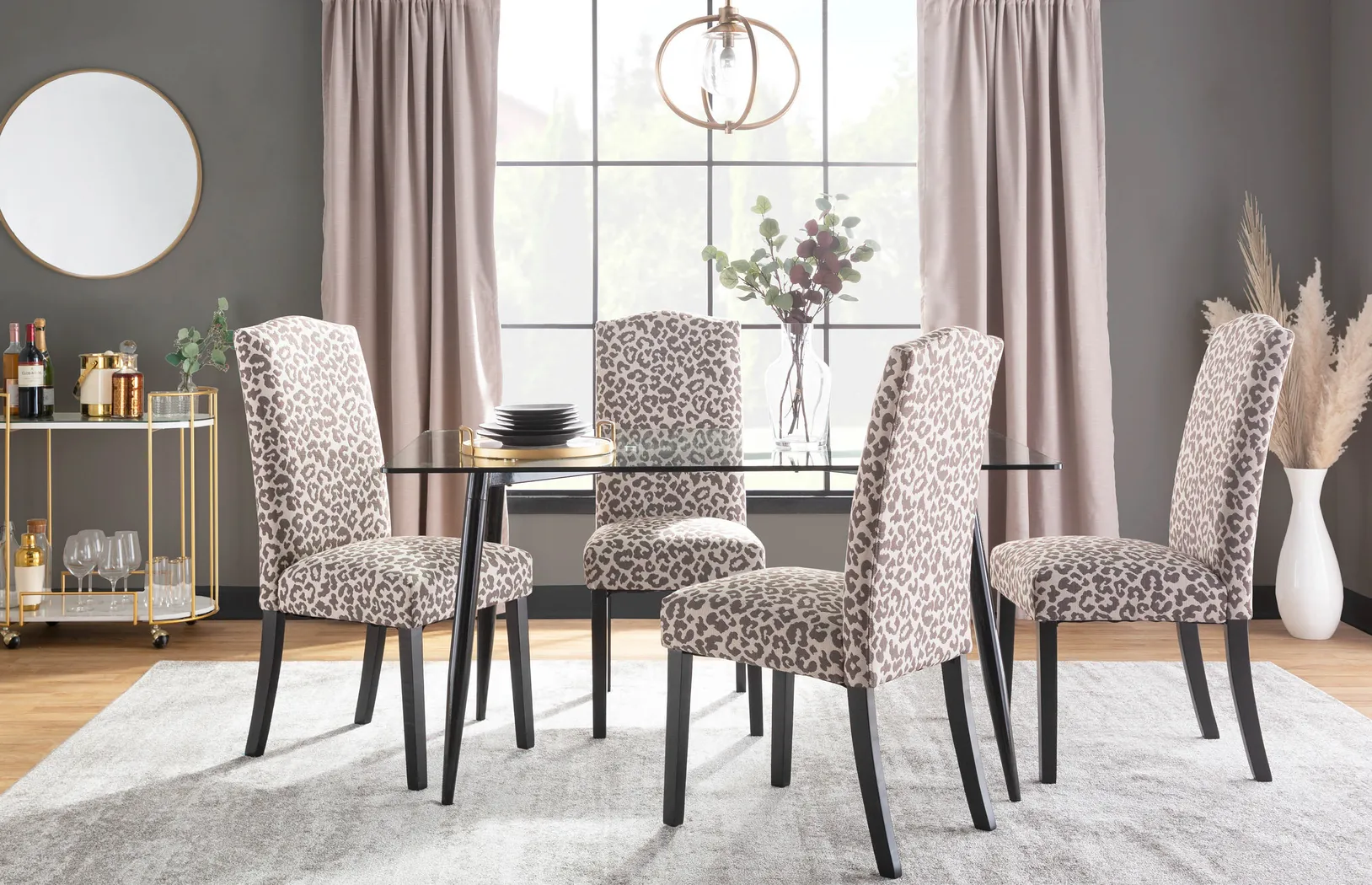 Sothel Beige Leopard Dining Chair - Thumbnail - Image 6