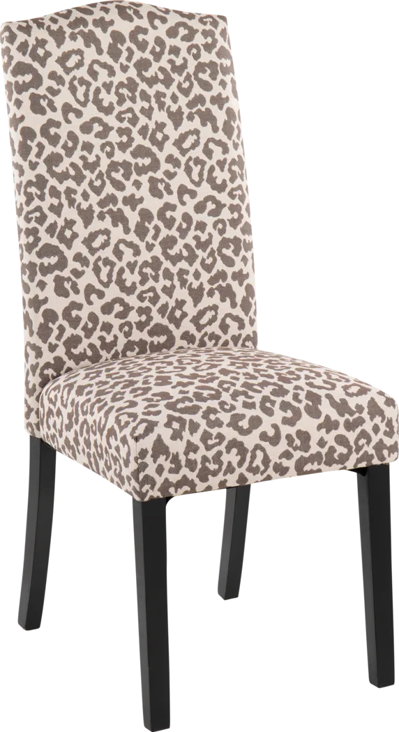 Sothel Beige Leopard Dining Chair - Thumbnail - Image 1
