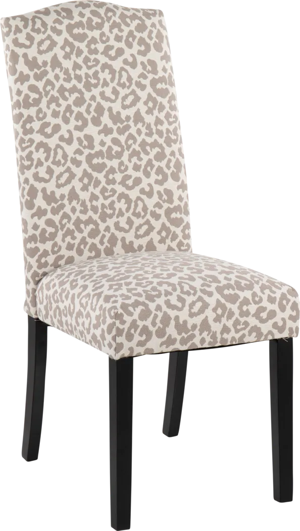 Sothel Gray Leopard Dining Chair - Thumbnail - Image 1