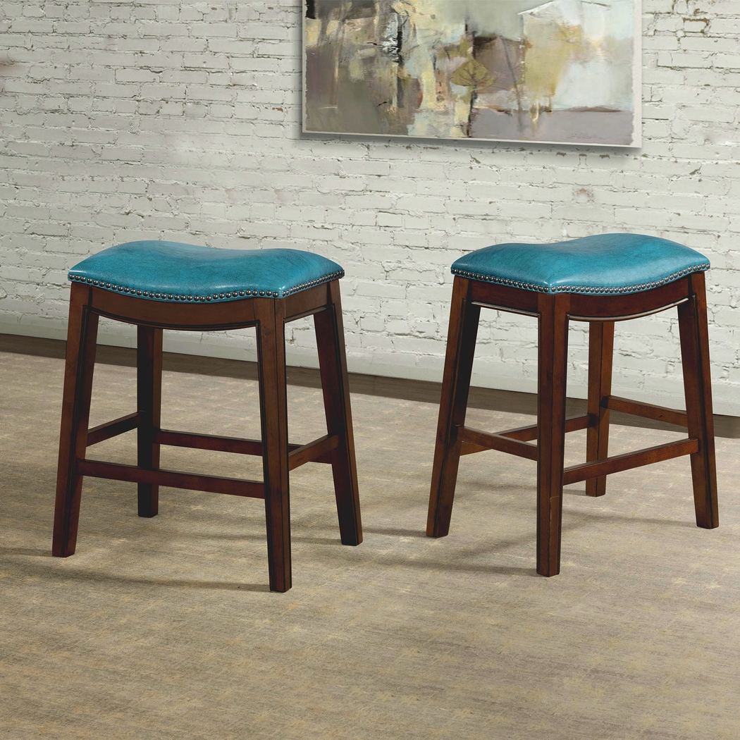 Soulbit Blue Counter Height Stool - Thumbnail - Image 2