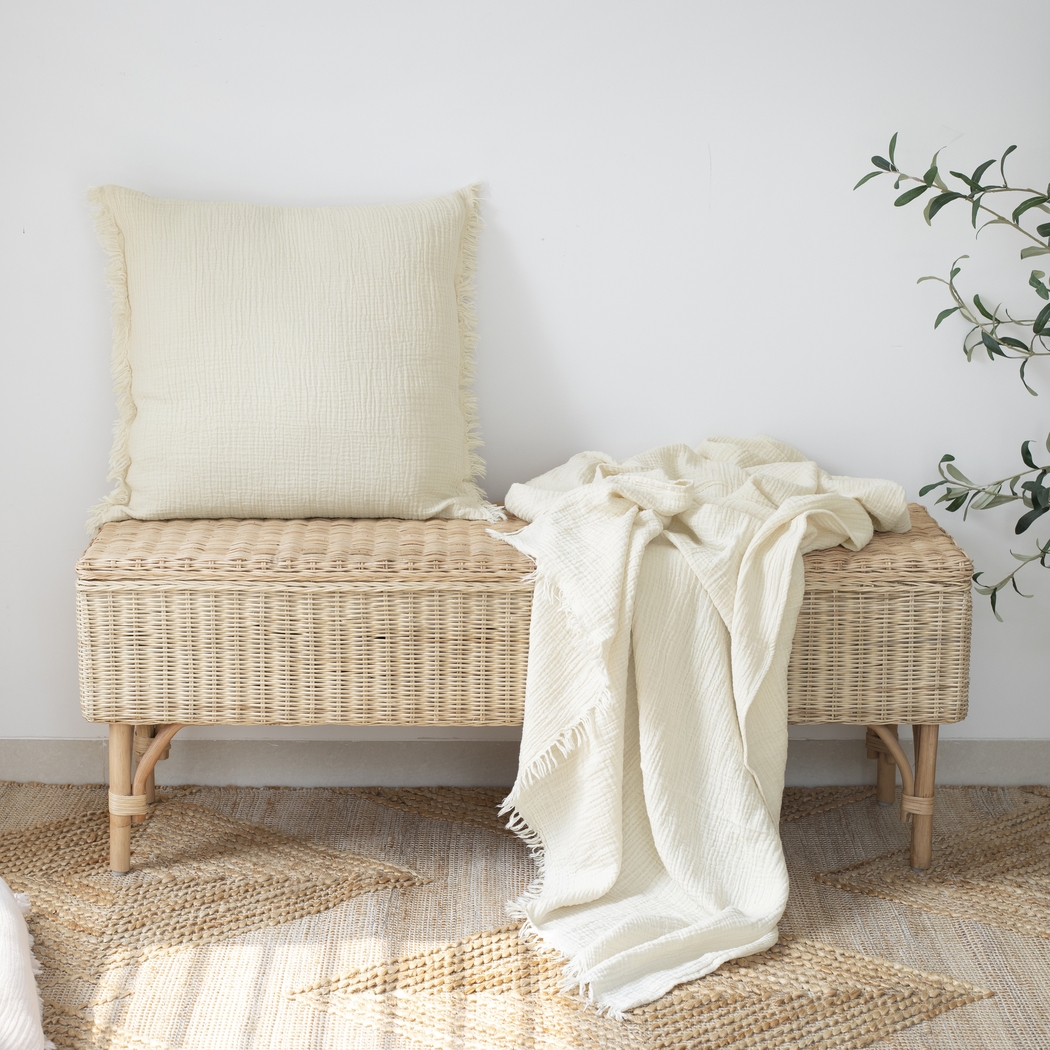 Soulis Beige Throw Blanket - Thumbnail - Image 2