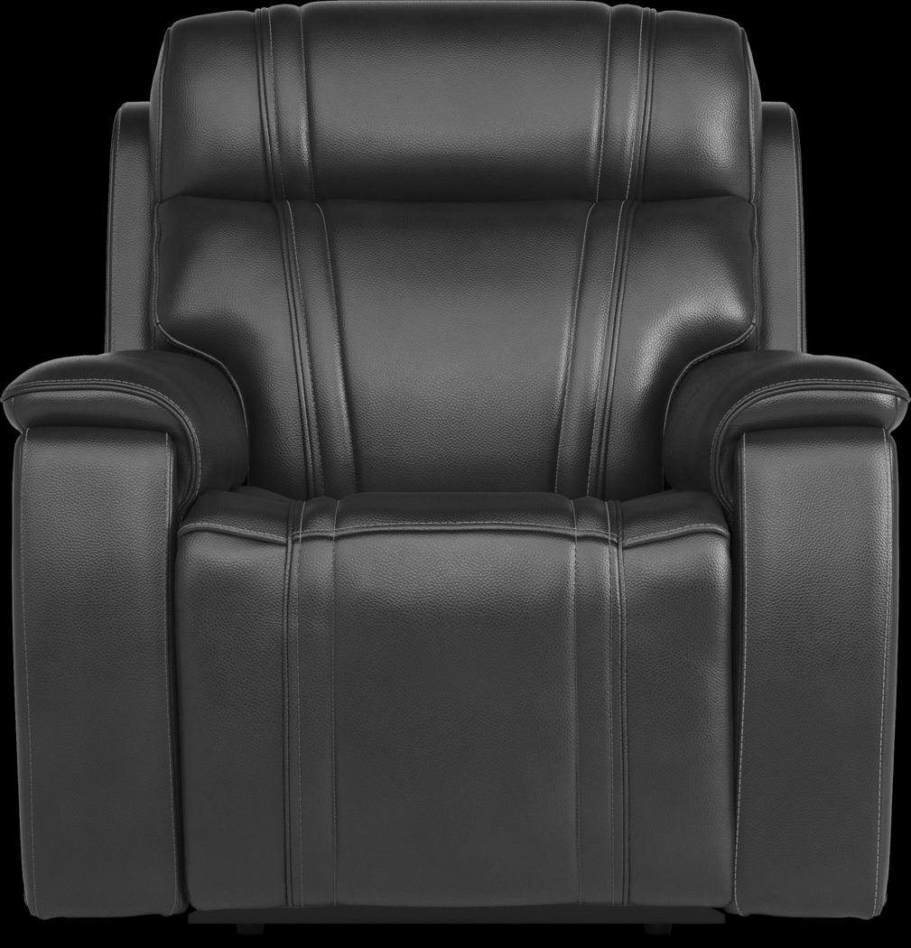 Sound Tech by Shaq Black Leather 3 Pc Triple Power Reclining Living Room with Audio - Thumbnail - Image 25