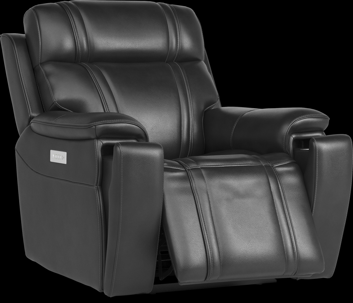 Sound Tech by Shaq Black Leather 3 Pc Triple Power Reclining Living Room with Audio - Thumbnail - Image 24