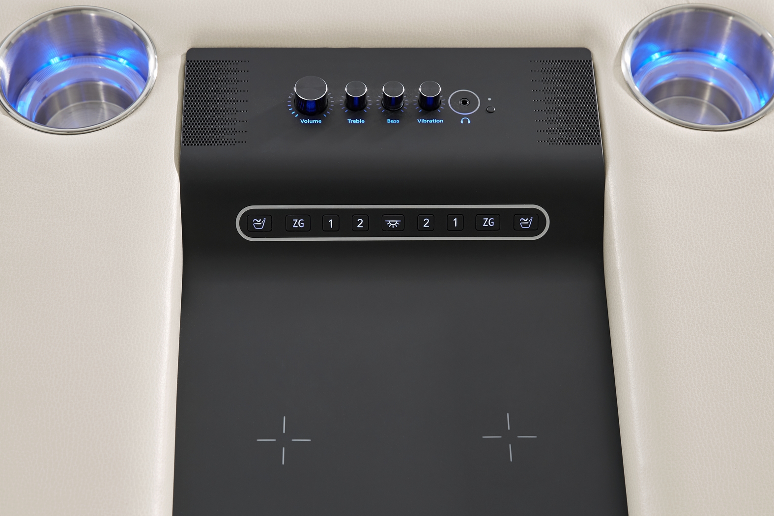 Sound Tech by Shaq Ice Leather 7 Pc Triple Power Reclining Living Room with Audio - Thumbnail - Image 7