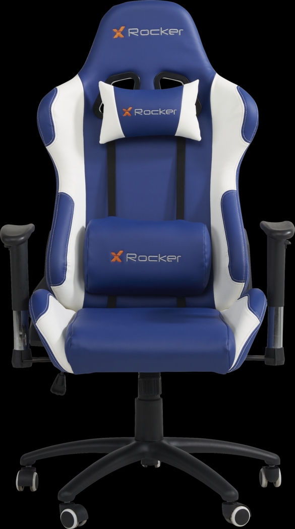 Sound Trek Blue/White Ergonomic PC Gaming Chair - Thumbnail - Image 2