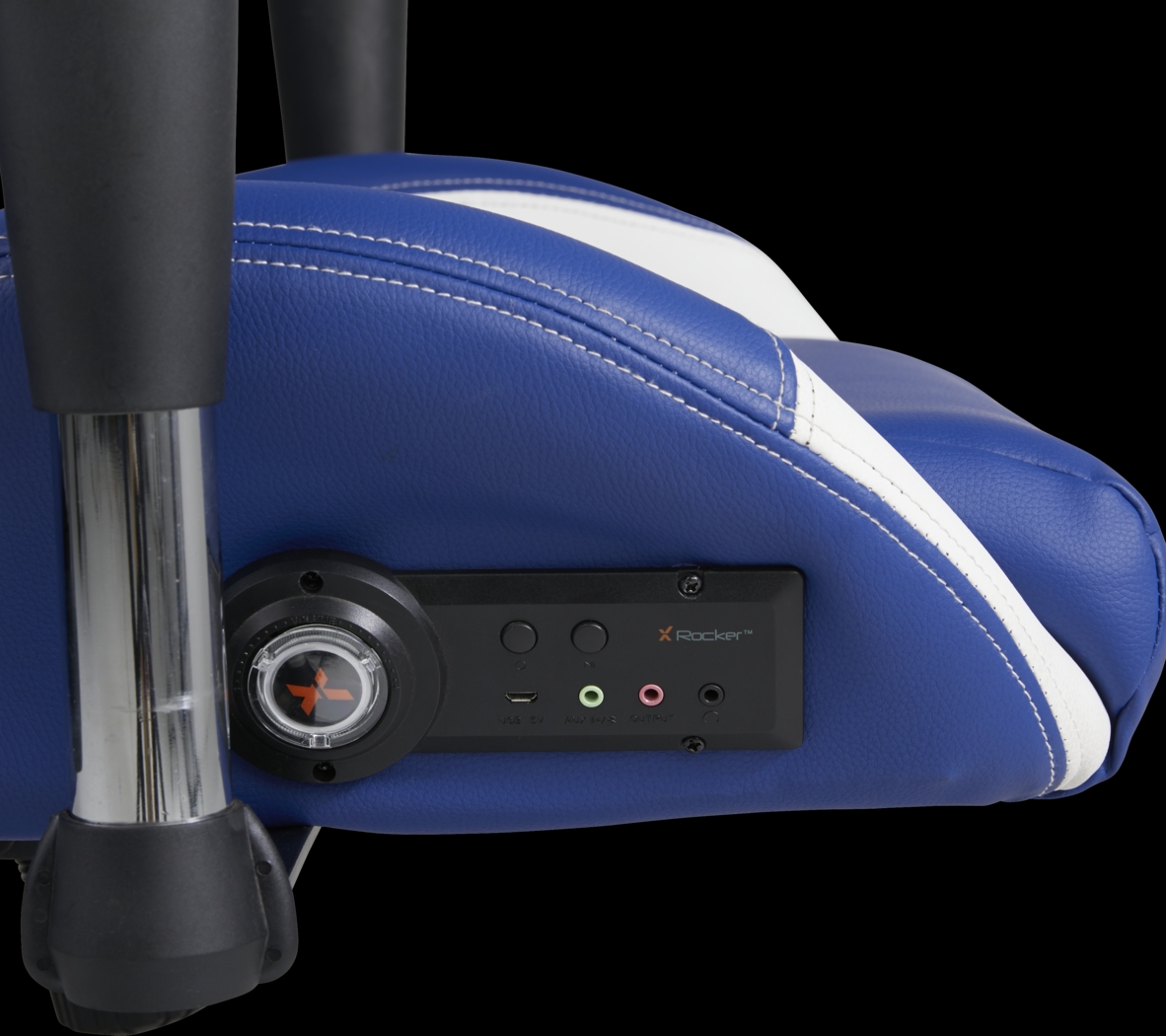 Sound Trek Blue/White Ergonomic PC Gaming Chair - Thumbnail - Image 4