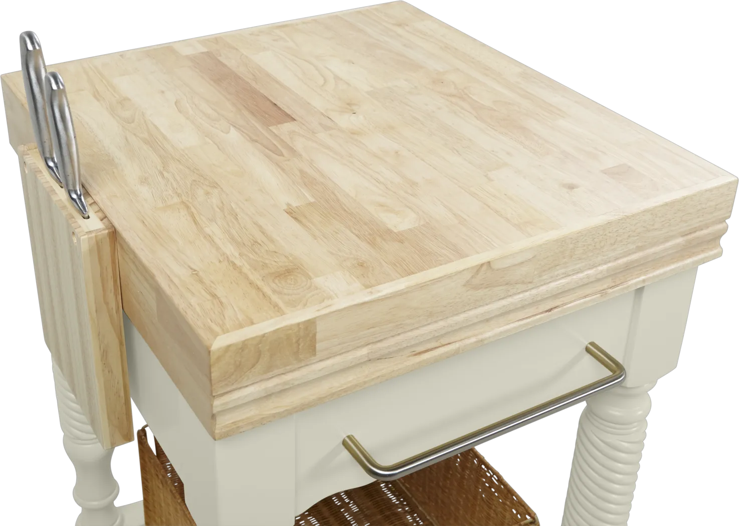 Sous Chef Off-White Small Kitchen Island - Thumbnail - Image 2