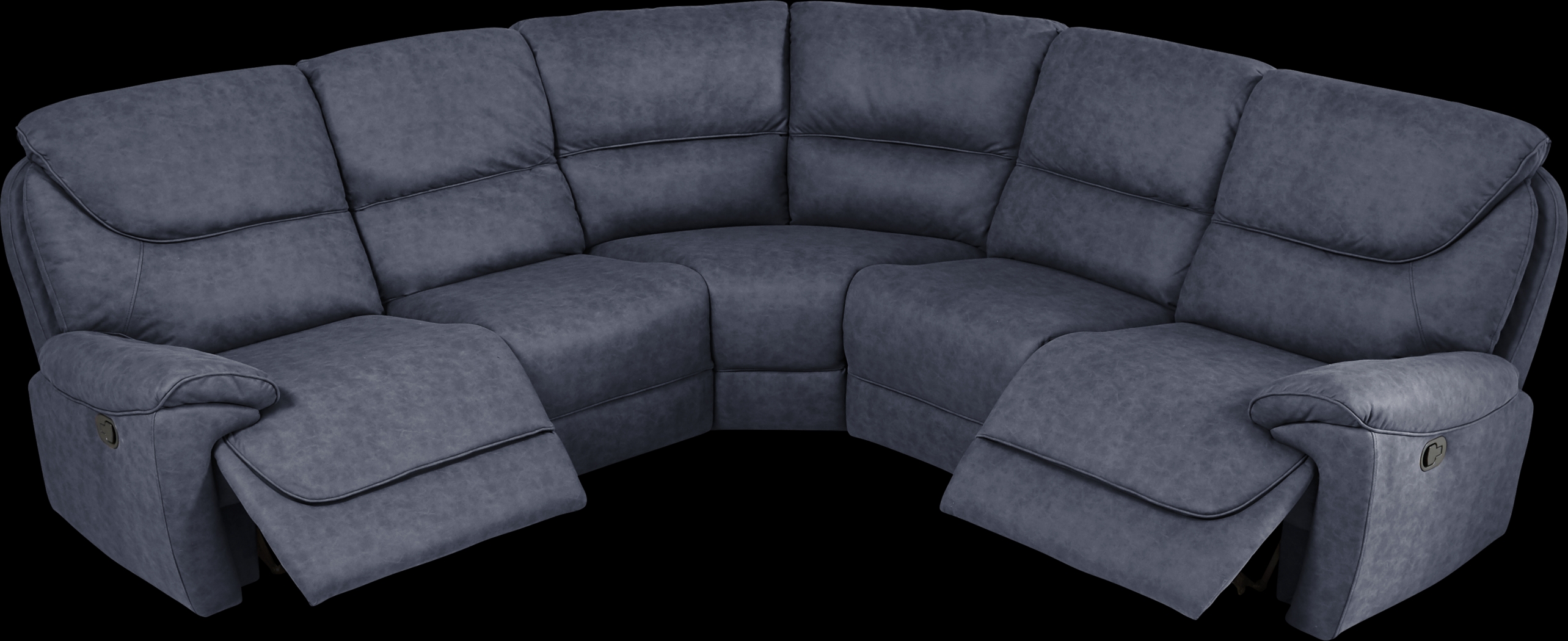 South Brook Blue 5 Pc Reclining Sectional - Thumbnail - Image 3