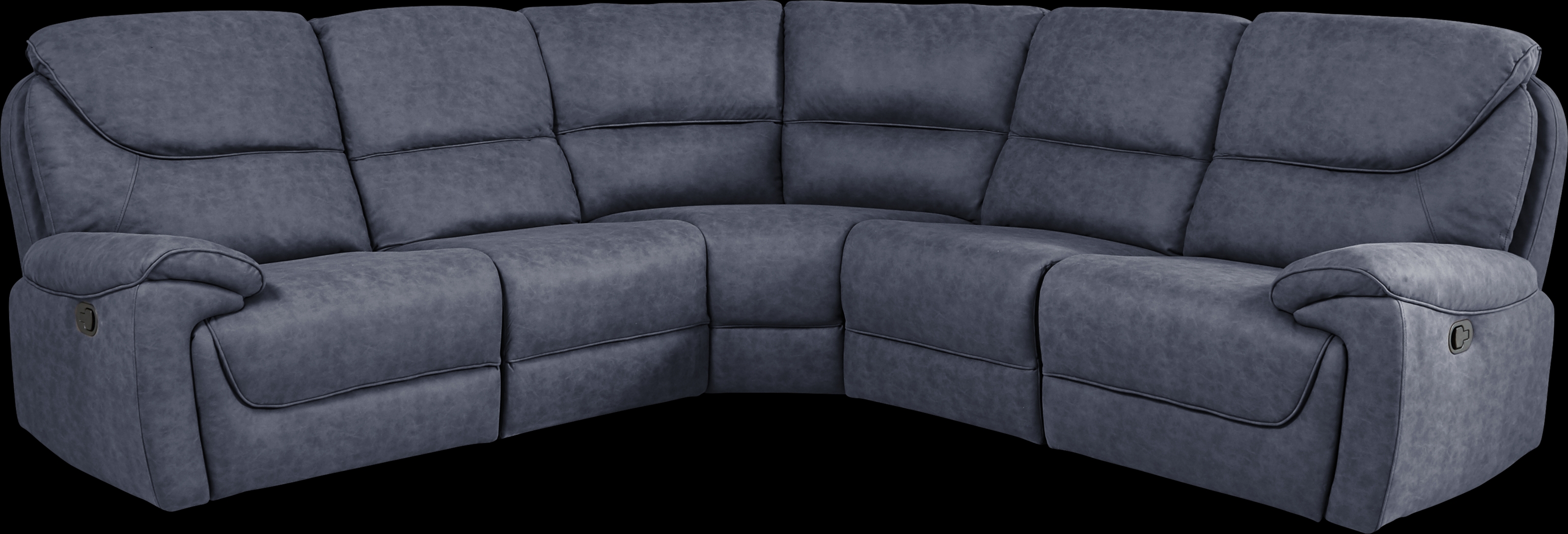 South Brook Blue 5 Pc Reclining Sectional - Thumbnail - Image 1