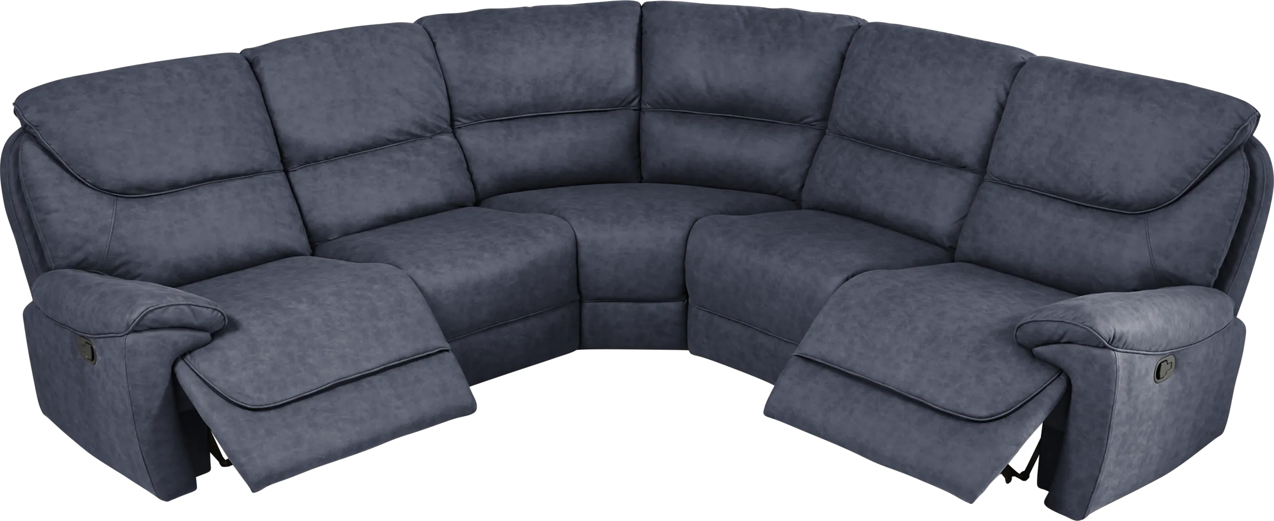 South Brook Blue 8 Pc Reclining Sectional Living Room - Thumbnail - Image 3