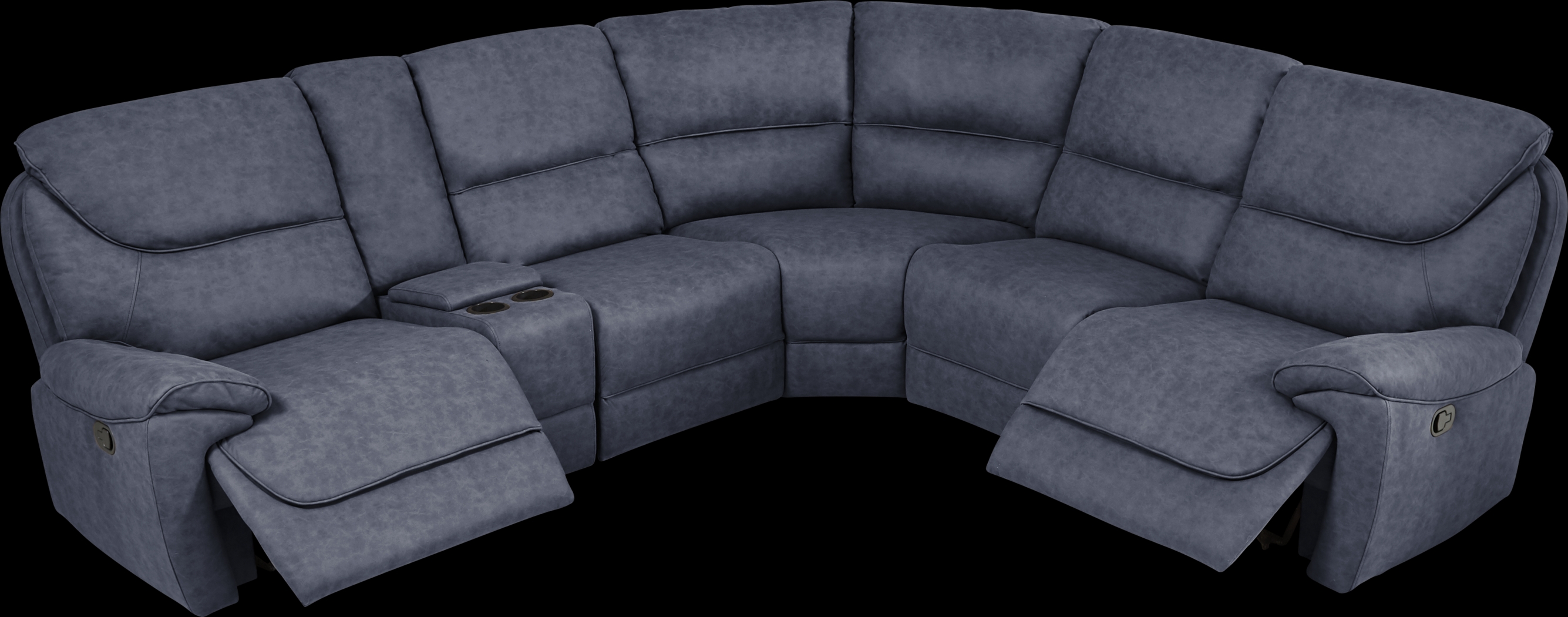 South Brook Blue 10 Pc Reclining Sectional Living Room - Thumbnail - Image 3