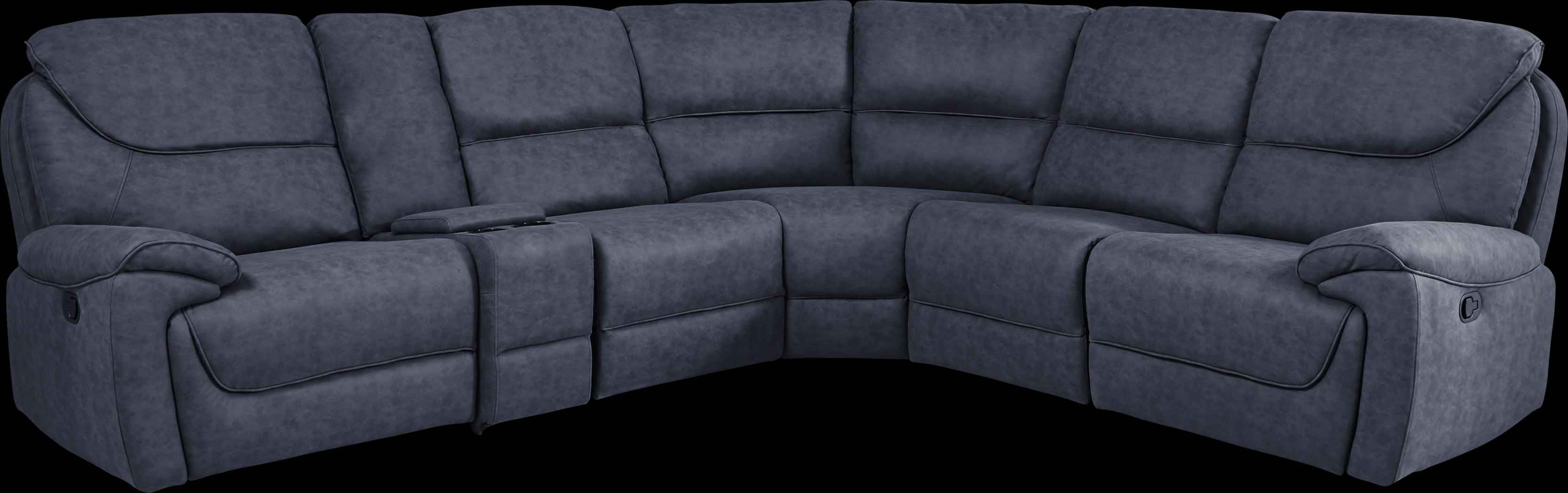 South Brook Blue 10 Pc Reclining Sectional Living Room - Thumbnail - Image 2