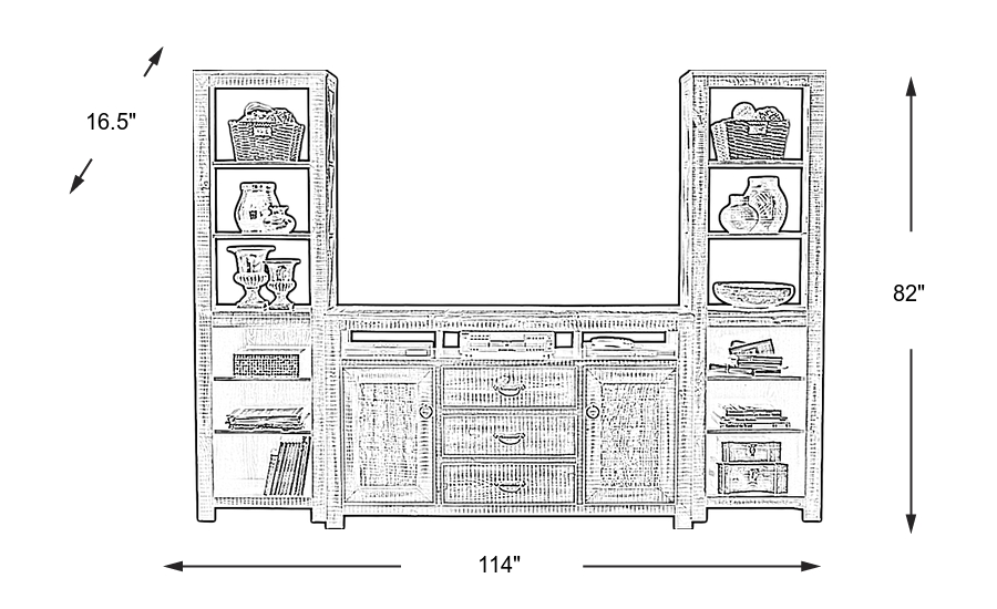 Dimension Image. Please refer to the Dimension Tab on this page for dimension details.
