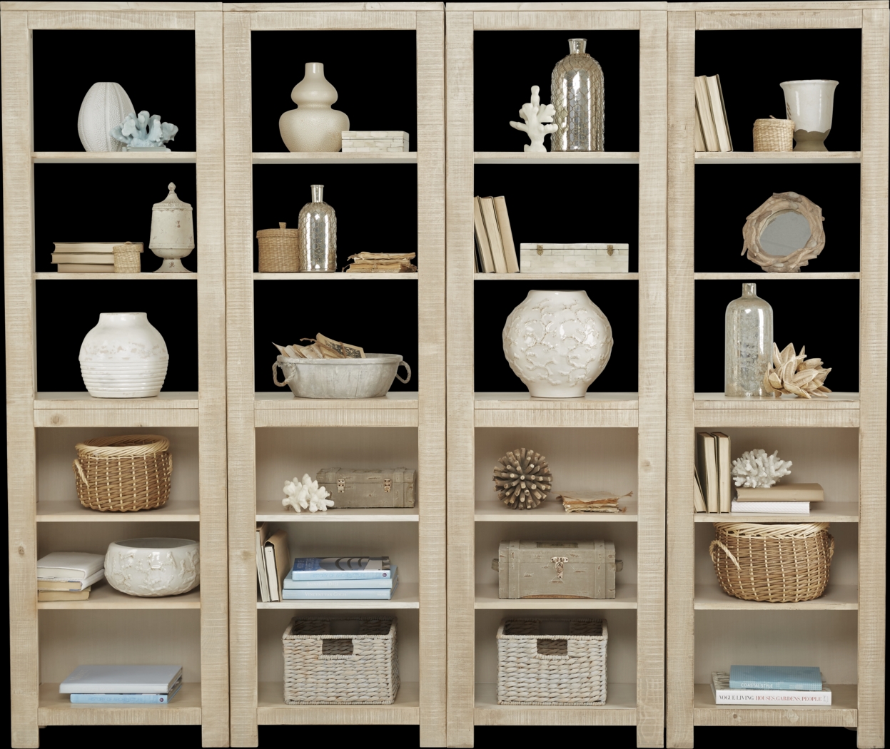 South Creek White 4 Pc Bookcase Set - Thumbnail - Image 1