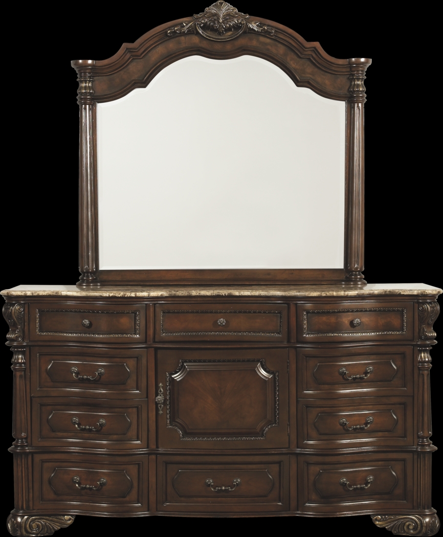 Southampton Walnut Dresser & Mirror Set - Thumbnail - Image 1