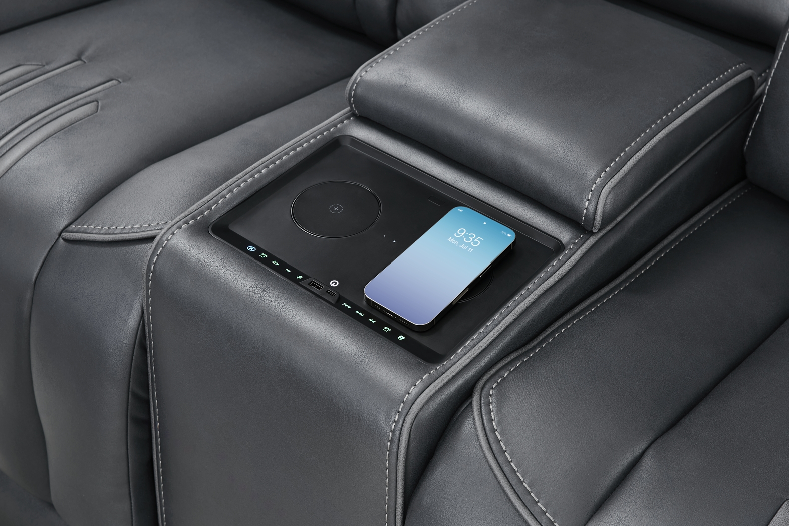 Southlake Navy 8 Pc Triple Power Reclining Living Room - Thumbnail - Image 13