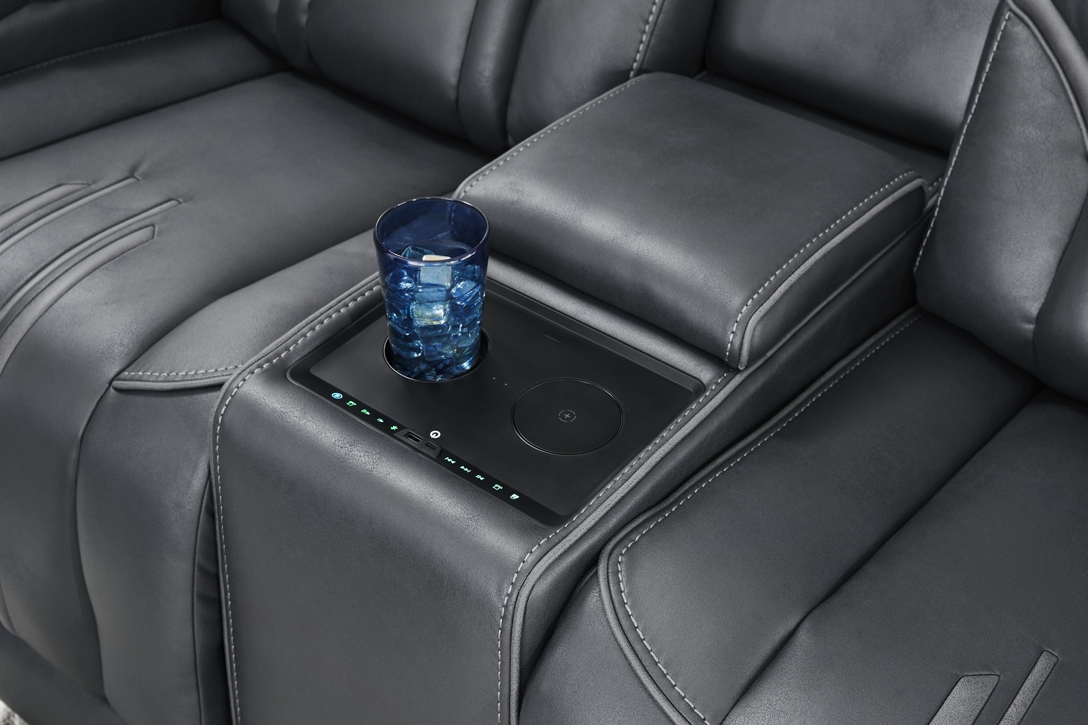 Southlake Navy 8 Pc Triple Power Reclining Living Room - Thumbnail - Image 18