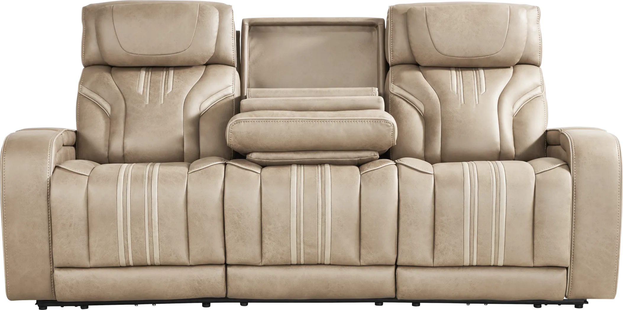 Southlake Sand Triple Power Reclining Sofa with Audio - Image 3