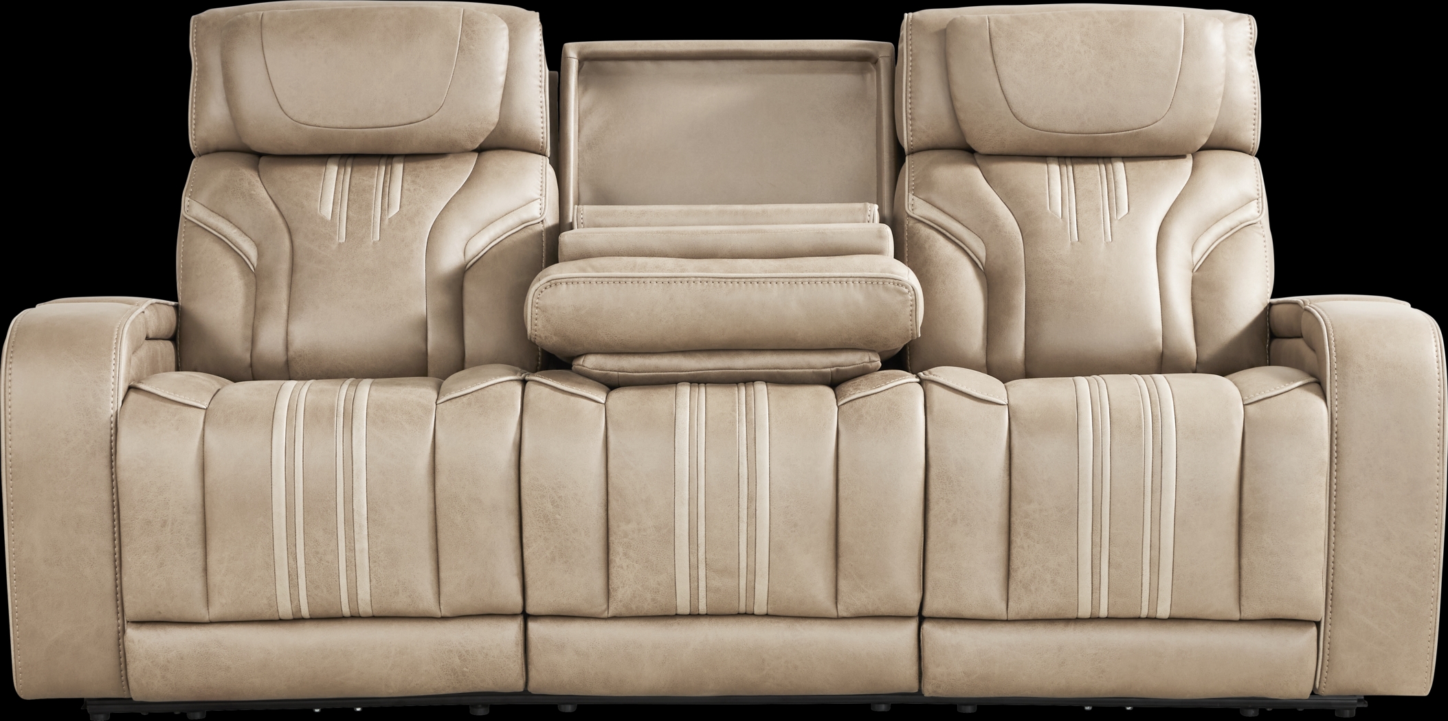 Southlake Sand Triple Power Reclining Sofa with Audio - Thumbnail - Image 3