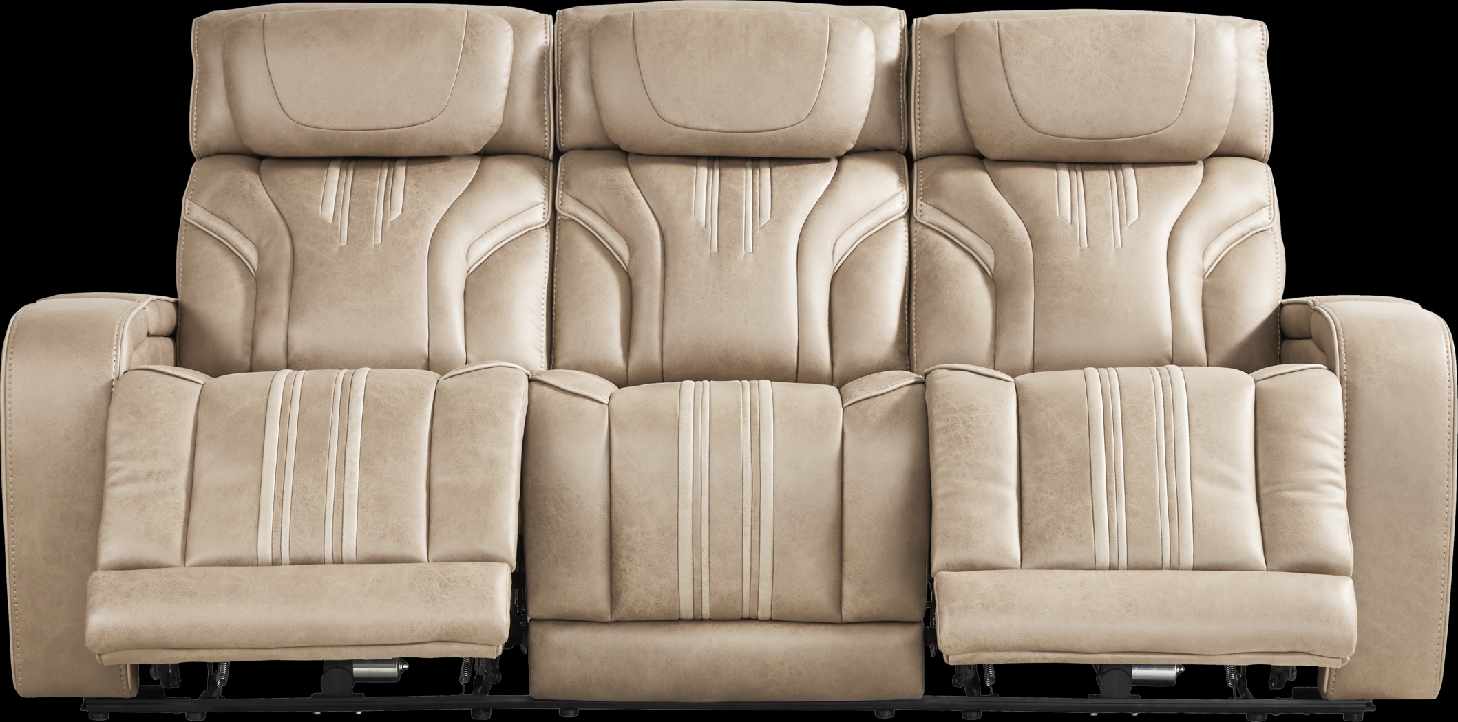 Southlake Sand Triple Power Reclining Sofa with Audio - Thumbnail - Image 1