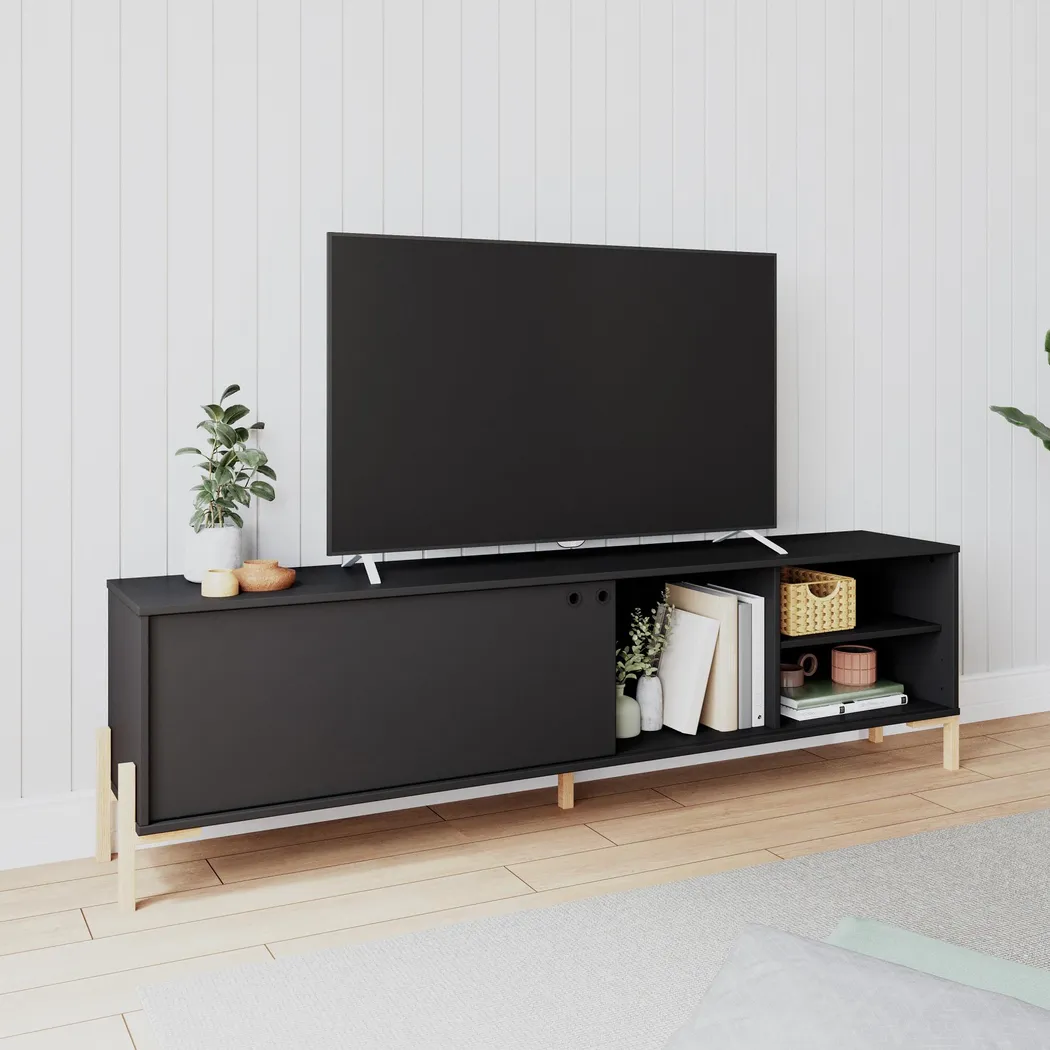 Southmont Black 73 in. Console - Thumbnail - Image 2