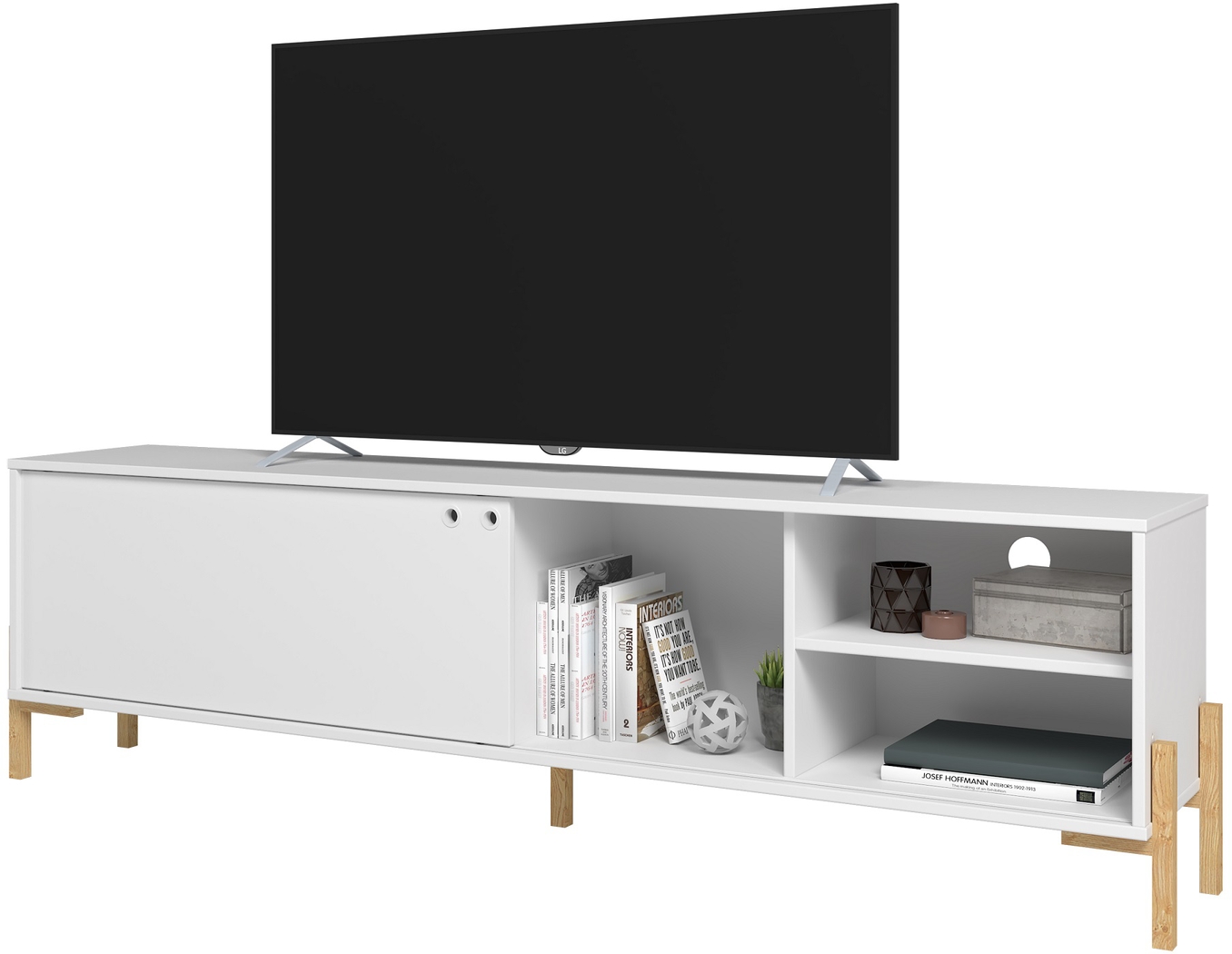 Southmont White 73 in. Console - Thumbnail - Image 6