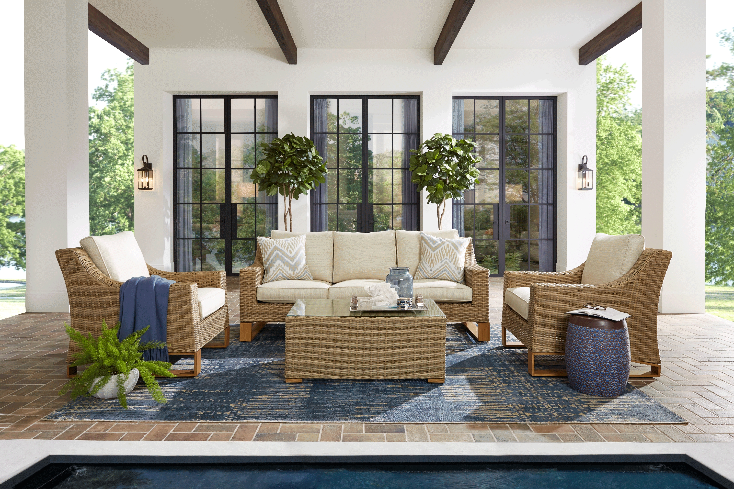 Southport Tan Outdoor Chair - Thumbnail - Image 2