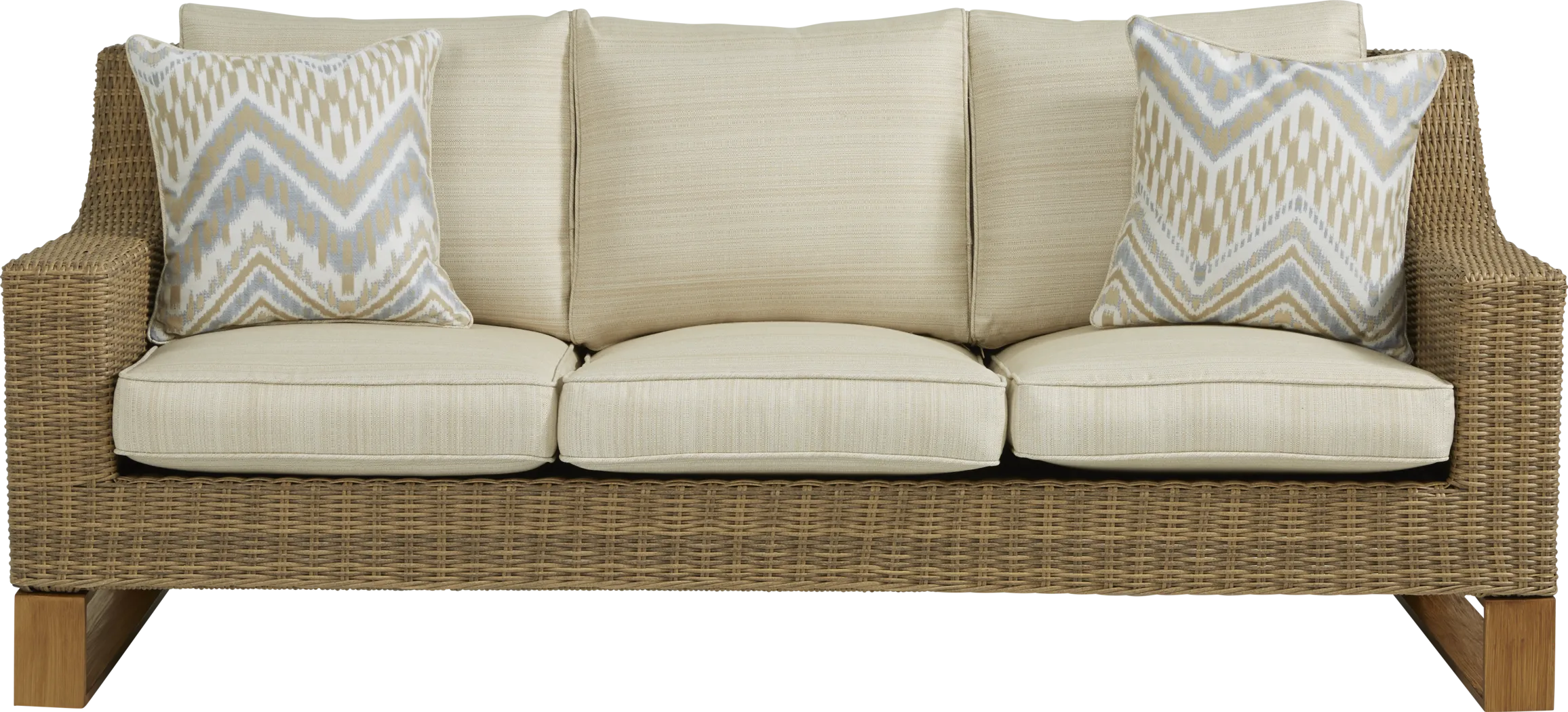 Southport Tan Outdoor Sofa - Thumbnail - Image 3