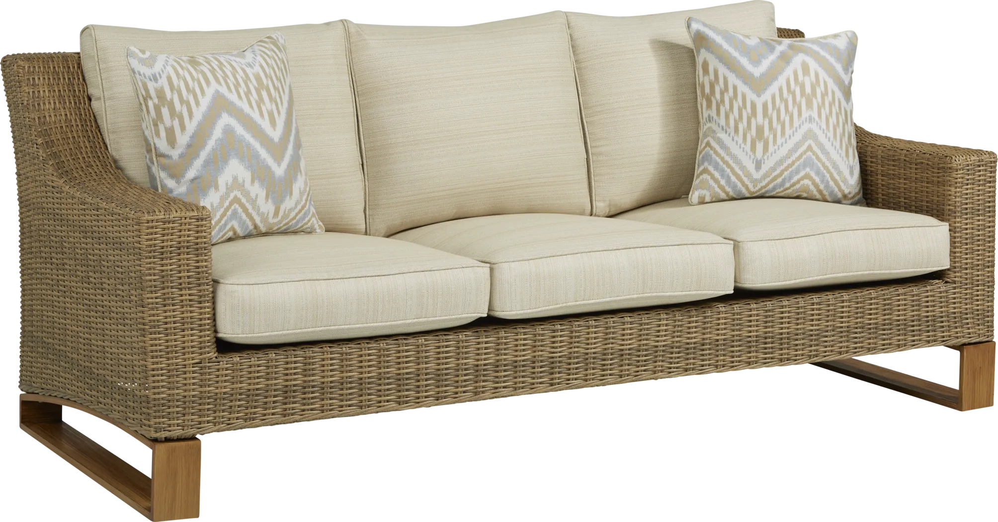Southport Tan Outdoor Sofa - Thumbnail - Image 1