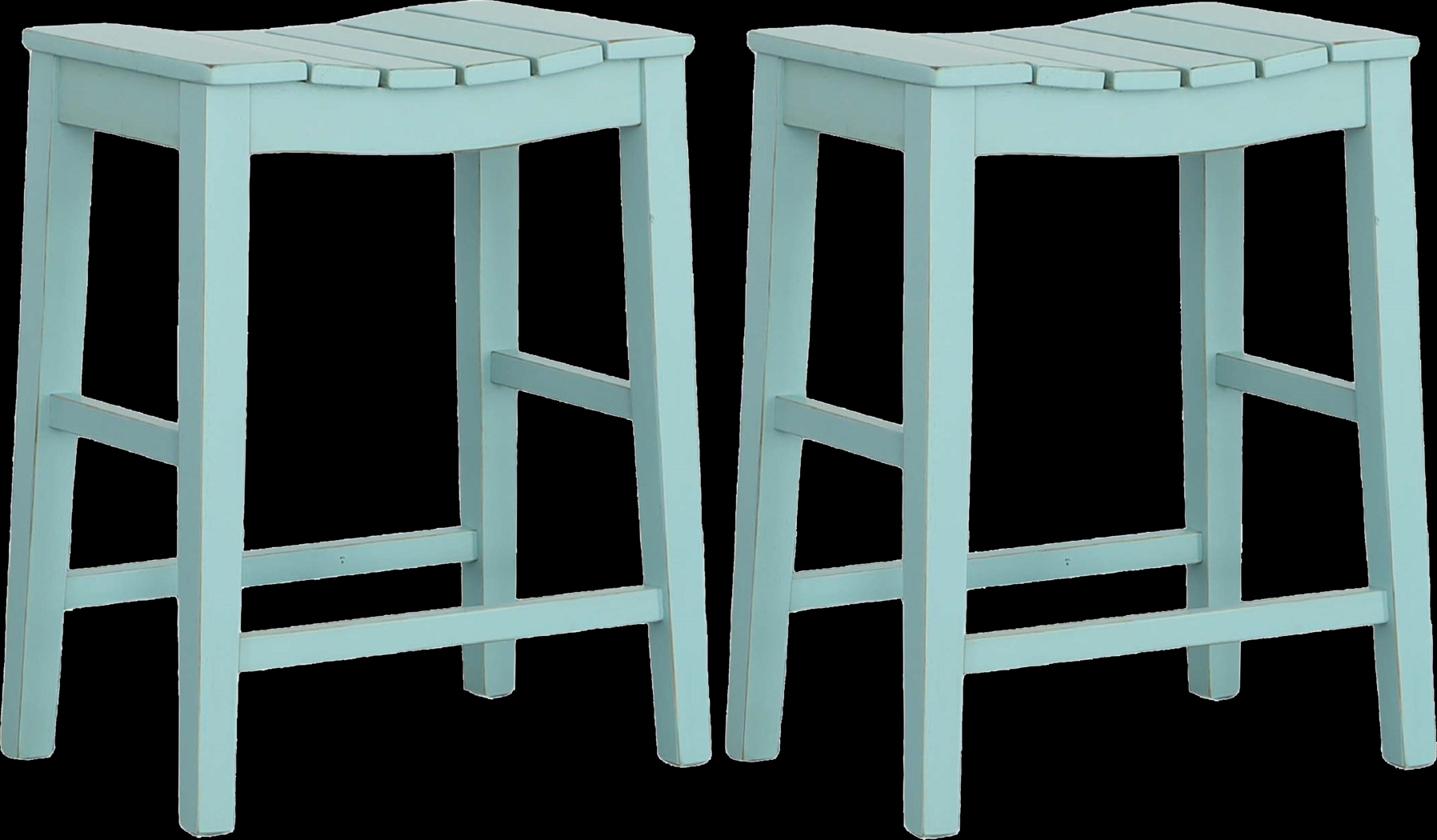 Southrun Blue Counter Stool, Set of 2 - Thumbnail - Image 1