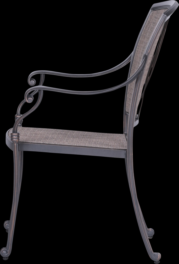 Sovana Gunmetal 5 Pc Outdoor Round Dining Set - Thumbnail - Image 5