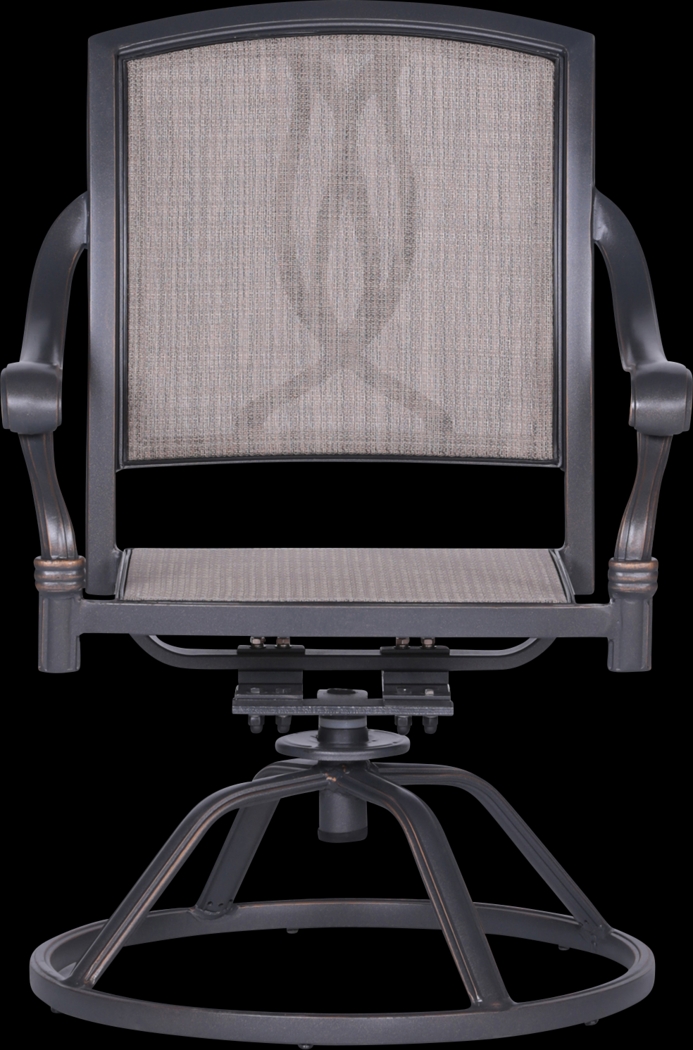 Sovana Gunmetal 5 Pc Outdoor Round Dining Set - Thumbnail - Image 3