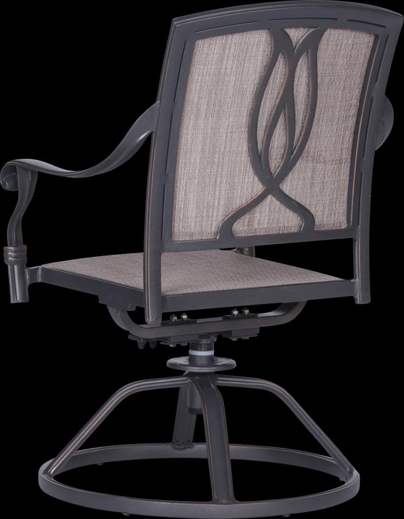 Sovana Gunmetal 5 Pc Outdoor Round Dining Set - Thumbnail - Image 6