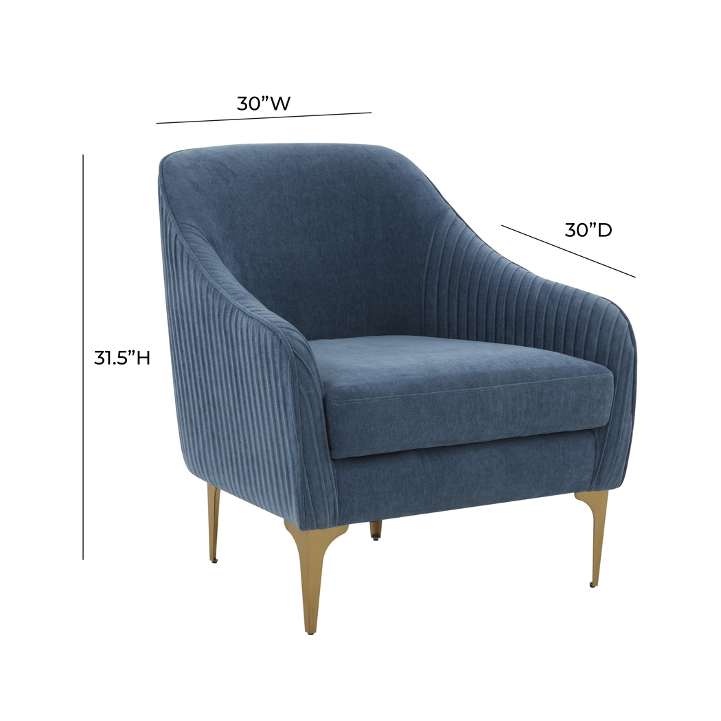 Spahrs Blue Accent Chair - Thumbnail - Image 6