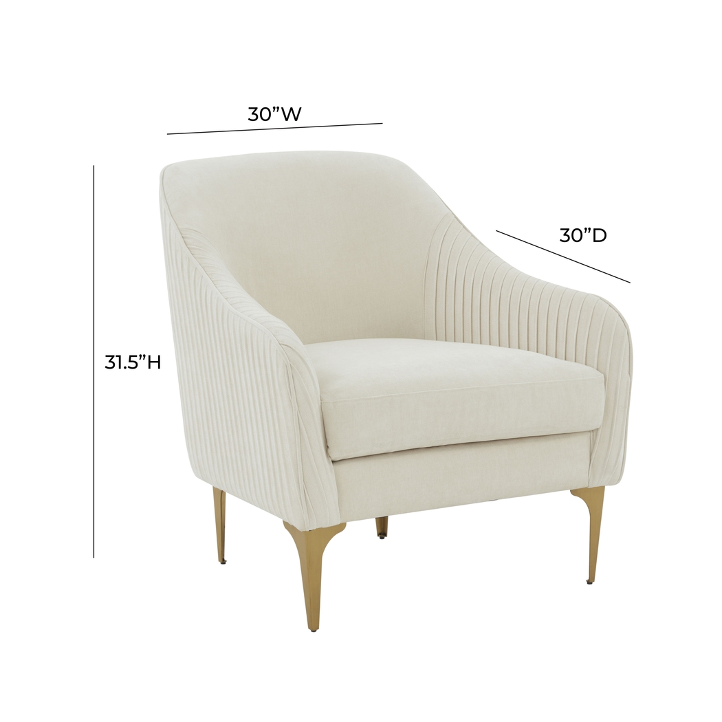 Spahrs Cream Accent Chair - Thumbnail - Image 6